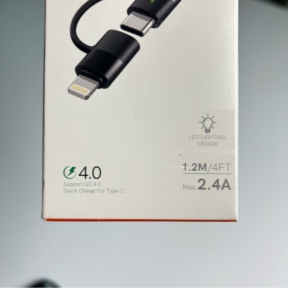 NWOT Mcdodo 2-in-1 Quick Charge Data Cable Android Type C & Apple Lighting 4FT - Picture 4 of 4